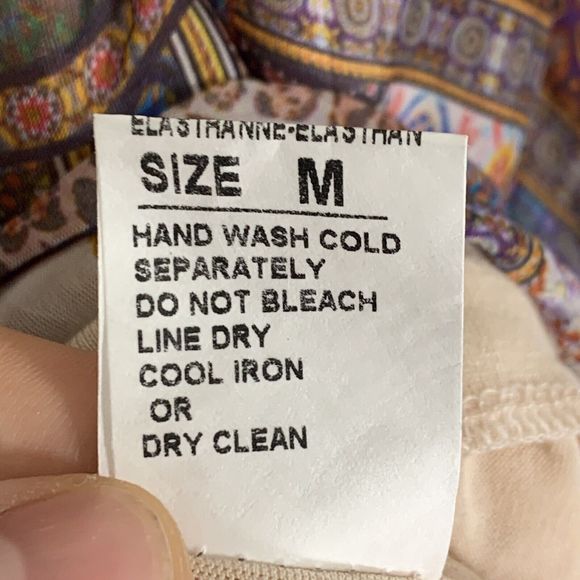 Moda Seta Italy Geometric Round Neck Sheer Flowy Top Blouse Womens Medium - Picture 11 of 13